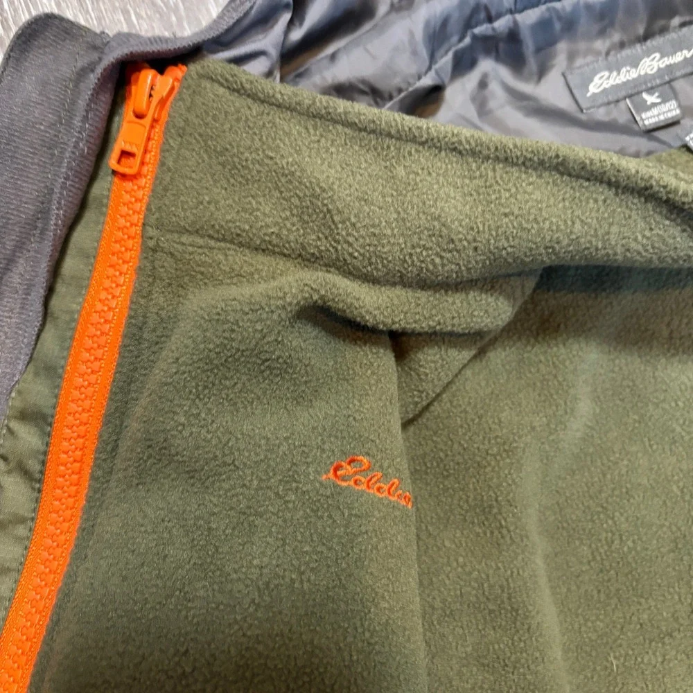 Eddie Bauer Kids Hooded Colorblock Jacket Grey Green Size‎ M 10-12 Windbreaker